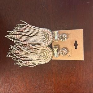 Elegant Beaded Fringe Earrings